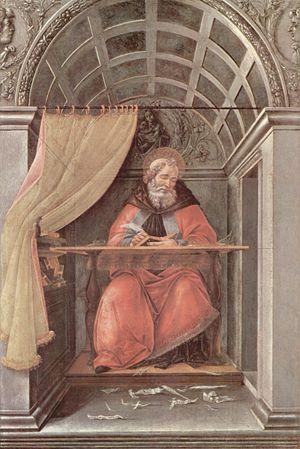 Sandro Botticelli, “Sant'Agostino nello studio", 1495