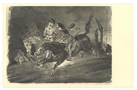 Litrografía de Delacroix para una edición de "Fausto", 1808 Litrografía de Delacroix para una edición de "Fausto", 1808