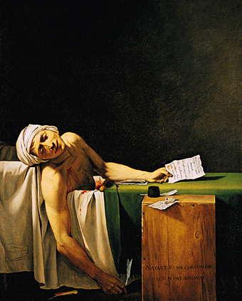 "La muerte de Marat", Jacques-Louis David, 1793