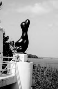 La escultura de Lobo, mirando al mar desde la casa de José Félix Llopis en Contadora. /upload/fotos/obras/foto1111.jpg